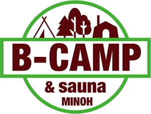 「箕面 B-CAMP ＆ sauna」のロゴ